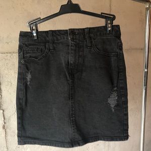 Black jean skirt